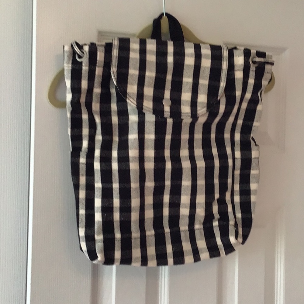 Backpack from BAGGU Black and White Check/Plaid